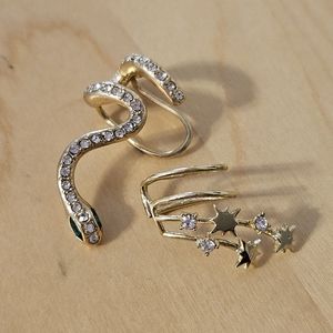 Ear Cuffs - Snake & Stars